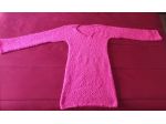 Maglia per leggins all'uncinetto tg 42 rosa
