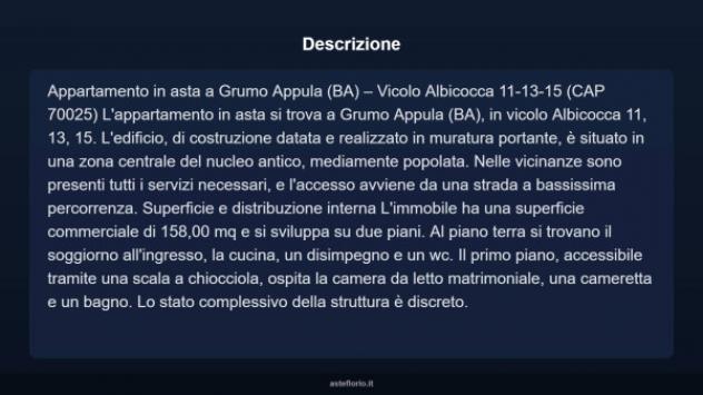 Immobile in asta di 158 m² con più di 5 locali in vendita a Grumo Appula - Foto 4