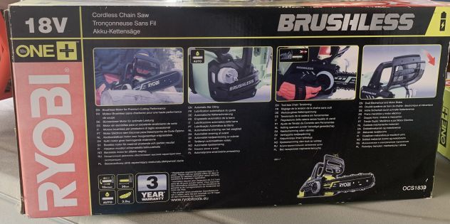 MOTOSEGA RYOBI 18V + 2 BATTERIE + CARICATORE - Foto 3