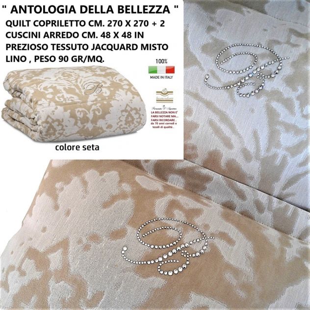 Quilt copriletto matrimoniale BLUMARINE  + 2 cuscini arredo - Foto 9