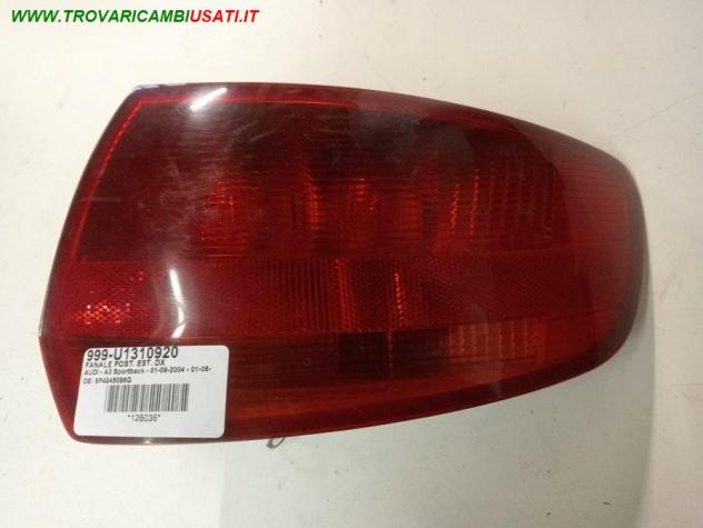 FANALE POST. EST. DX 999-U1310920 Parti elettriche  Fanaleria  Fanali  Fanale post. dx. AUDI - A3 Sportback - 01-09-2004 - 01-06-2008