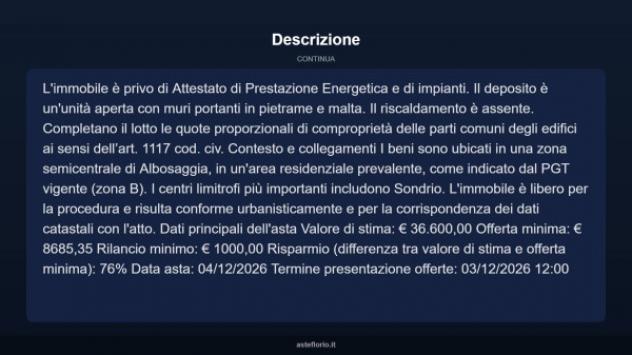 Immobile in asta di 57 m² in vendita a Albosaggia - Foto 16