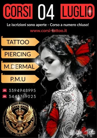 4.LUGLIO.2026 INIZIANO I CORSI di Tatuaggi Piercing