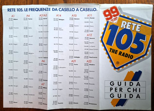 Radio 105 "Guida per chi guida" gadget anni 80 - Foto 3