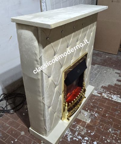 Camino in velluto avorio e oro per case o centri estetici con spedizione - Foto 2