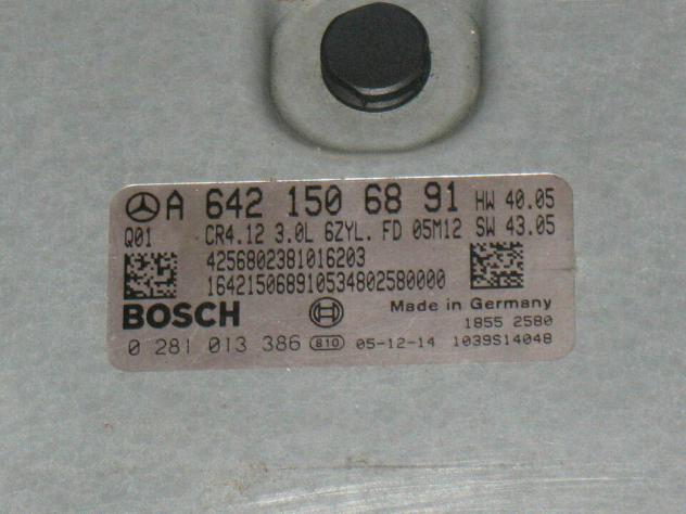 0281013386 ECU MERCEDES ML R 320 3.0 0281013386 A6421506891 CR4.12 3.0L - Foto 2