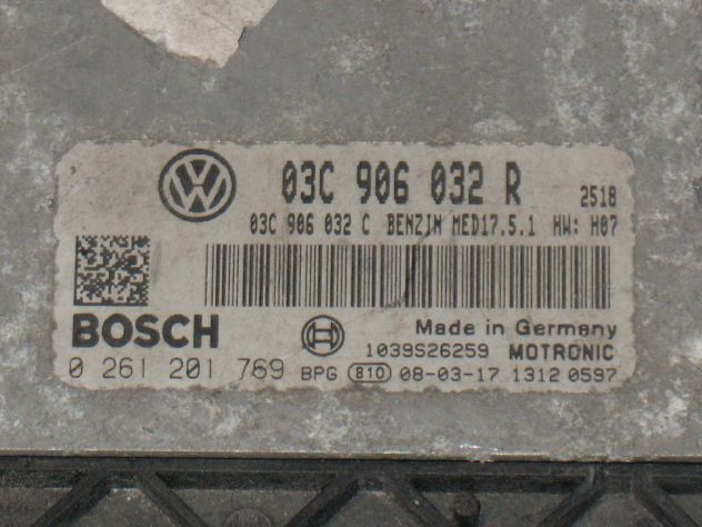 03C906032R 0261201769 ECU CENTRALINA MOTORE GOLF V 1.4 MED17.5.1 0261201769 - Foto 2