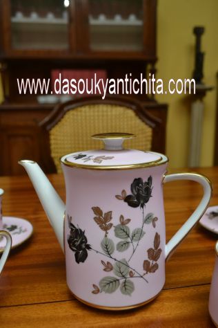 Servizio da caffè da sei in porcellana rosa di Sevres anni 50/60 - Foto 7
