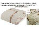 BORBONESE COPRILETTO QUILT TRAPUNTINO MATRIMONIALE CM. 270 X 270