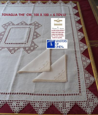 Ricamo a mano in punto antico esclusivo ( 3 modelli unici di tovaglie ) - Foto 7