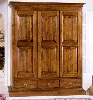 Armadio in Legno 3 Ante 3 Cassetti L182 P61 H221 cod 10027