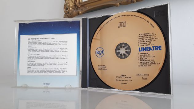 Mina – Storie D'Amore, RCA – CD 74487 Serie Linea Tre, CD 1990. - Foto 7