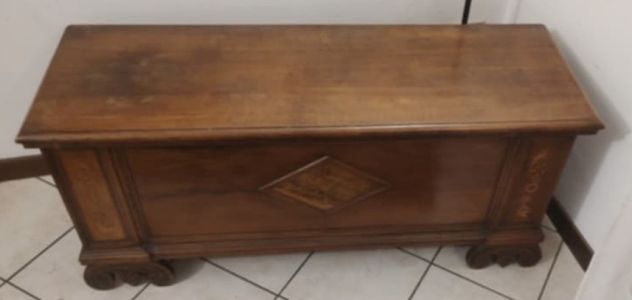 Cassapanca in Legno di Noce Antico - Foto 6