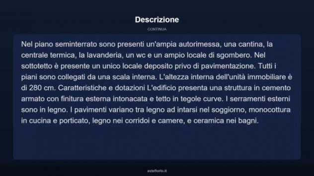 Immobile in asta di 426 m² con più di 5 locali e box auto in vendita a Marentino - Foto 12