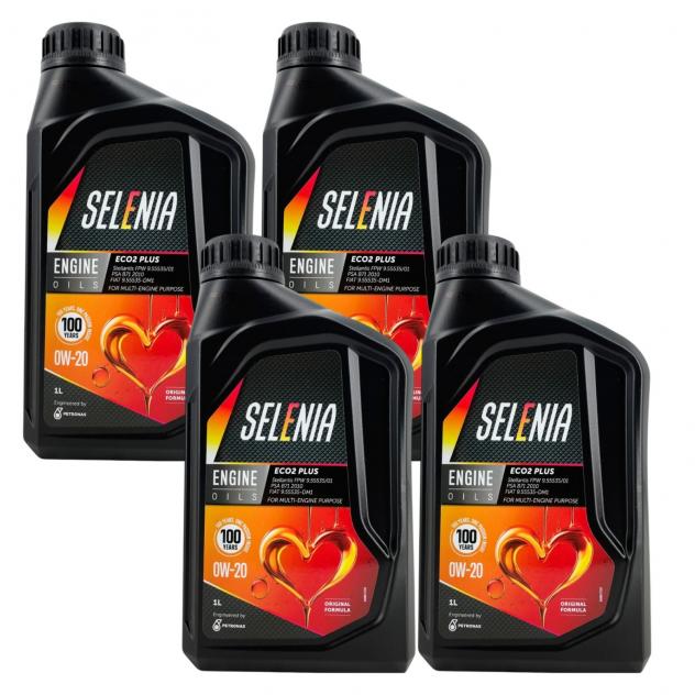 Olio Motore Selenia Eco2 Plus 0W20 Specifica Stellantis FPW9.55535/01 4L