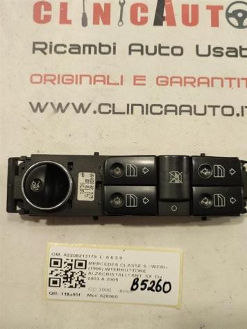 PULSANTIERA ANTERIORE SINISTRA MERCEDES Classe S W220 4° Serie A2208213179 628960 (9905) - Foto 2