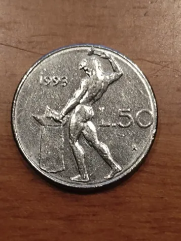 rara moneta 50 lire micro 1993 - Foto 2