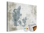 Quadro Di Sughero Con La Mappa Della Danimarca Arredalacasa