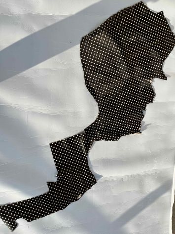 Pelle cavallino a pois bianco e nero - Foto 8