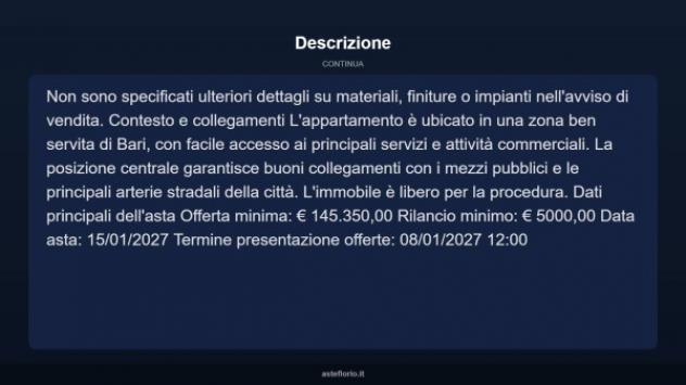 Immobile in asta di 84 m² in vendita a Bari - Foto 4