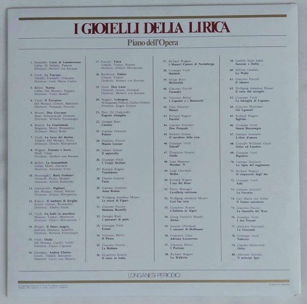 VINILE 33 GIRI "I GIOIELLI DELLA LIRICA" GIUSEPPE VERDI LA FORZA DEL DESTINO N.7 - Foto 3