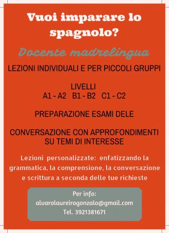 Docente madrelingua di spagnolo