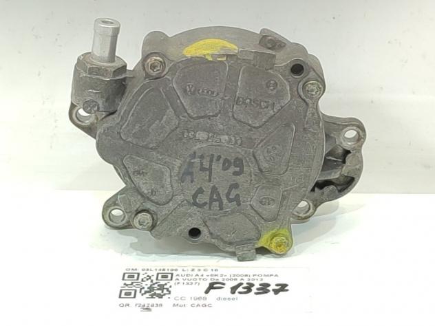 POMPA A VUOTO AUDI A4 Avant (8K5) 03L145100 CAGC diesel 1968 (0815) - Foto 2