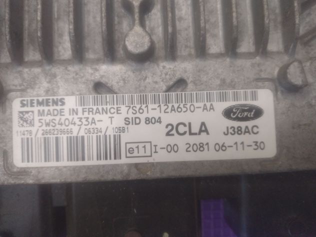 CENTRALINA MOTORE FORD FIESTA 1.4 TDCI 7S6112A650AA, 7S61-12A650-AA SIEMENS SID - Foto 4