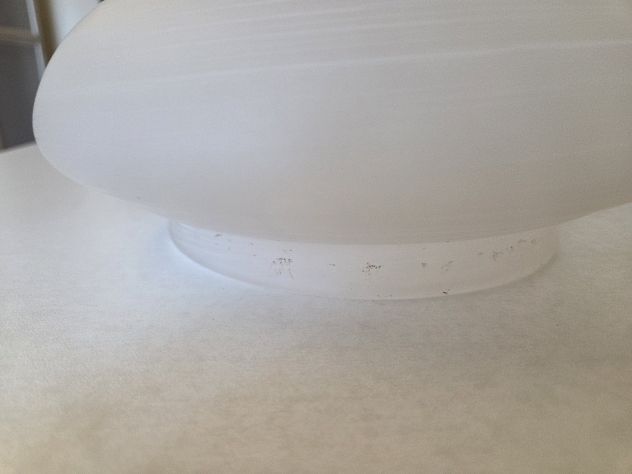 Lampada aplique da soffitto o parete vetro satinato, disegno rigato a chiocciola - Foto 2