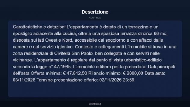 Immobile in asta di 101 m² in vendita a Civitella San Paolo - Foto 4