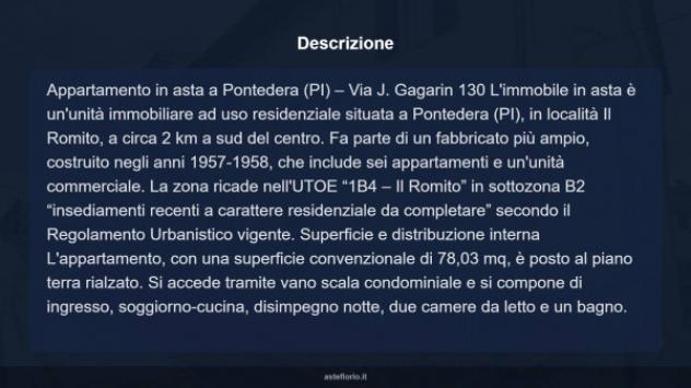 Immobile in asta di 78 m², box auto in vendita a Pontedera - Foto 17
