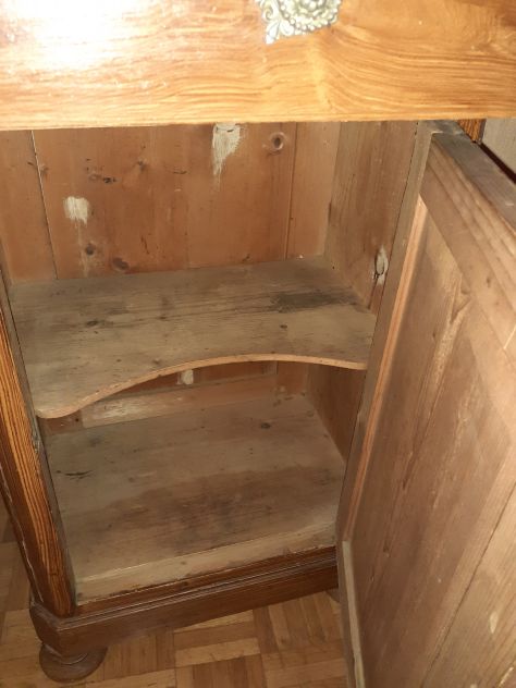 Comodino in legno anni 60 piano marmo - Foto 2