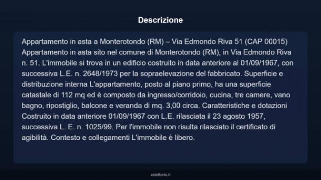 Immobile in asta di 112 m² con più di 5 locali in vendita a Monterotondo - Foto 3