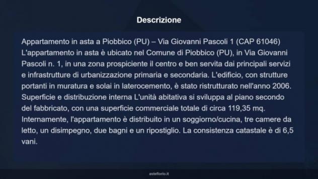Immobile in asta di 119 m² con più di 5 locali in vendita a Piobbico - Foto 6