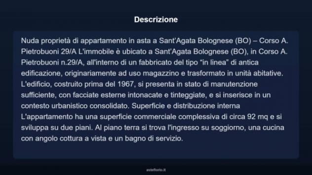 Immobile in asta di 86 m², box auto in vendita a Sant'Agata Bolognese - Foto 4