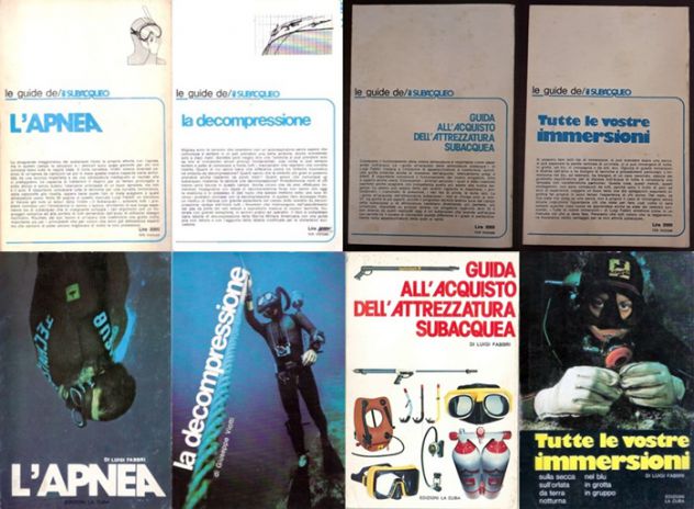 Le guide de il subacqueo, N. 1, 2, 3, 4 - Casa editrice La Cuba (Roma) 1976-77.