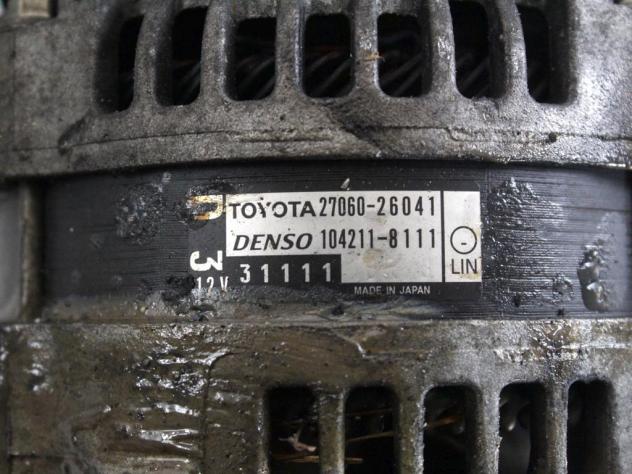 27060-26041 ALTERNATORE TOYOTA RAV 4 2.0 D 91KW 5P (2017) RICAMBIO USATO 104211-8111 - Foto 4