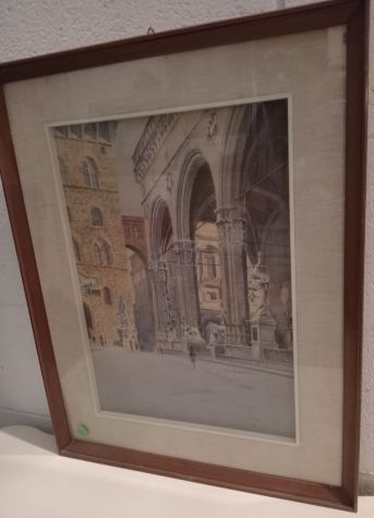 QUADRO CON CORNICE DI ANTIQUARIATO FIRMATO