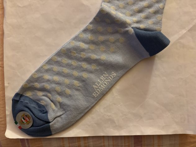 1 PAIO CALZE NUOVE MAI USATE UOMO FIRMATE ORIGINALI ALLEN EDMONDS MADE IN ITALY - Foto 6