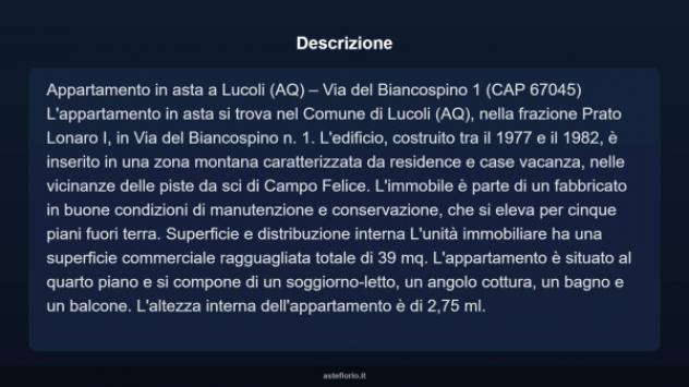 Immobile in asta di 39 m² in vendita a Lucoli - Foto 3