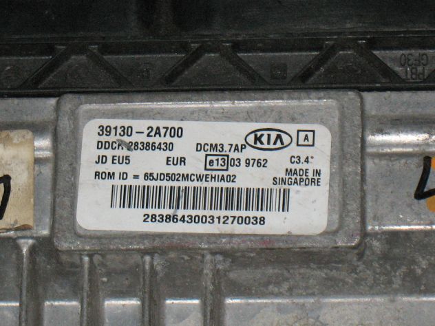 391302A700 ECU KIA CEED C3.4 DCM3.7AP 39130-2A700 28386430 DDCR28386430 - Foto 2