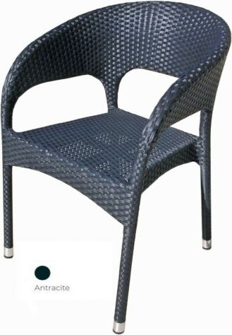 Sedie Alluminio Intreccio Rattan Esterno Bar Ristorante Pizzeria Cod 8001 - Foto 3