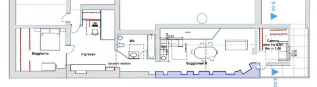 Trilocale arredato con terrazzo e balcone in affitto a Porta Romana - Foto 19