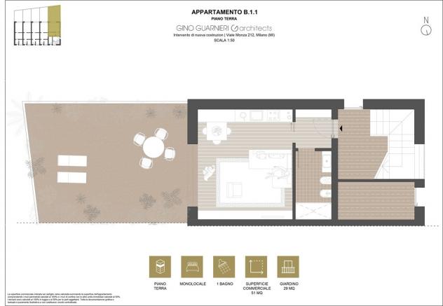 Milano Precotto ampio monolocale con giardino privato - Foto 9