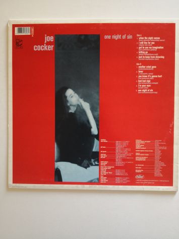 Disco Vinile Lp 33 giri di Joe Cocker - "One night of sin", originale del 1989 - Foto 2