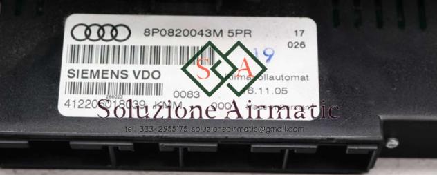 8P0820043M Audi A3 S3 2.0 centralina clima Siemens VDO - Foto 3