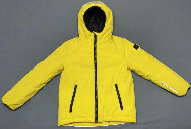 Giubbotto invernale caldissimo F**K bambino giallo 8 anni, impermeabile