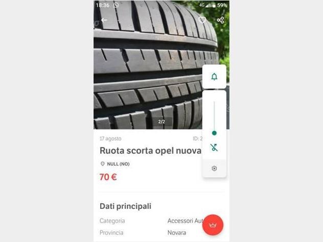 Ruota scorta opel nuova Nuovo