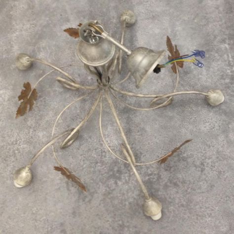 LAMPADARIO SOSPENSIONE A 5 LUCI AVORIO E14 - Foto 2
