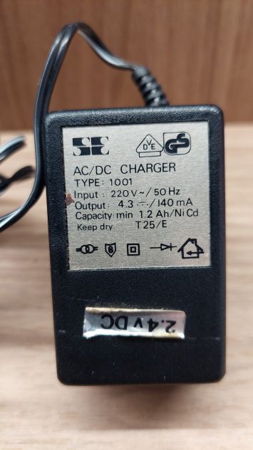 alimentatore adattatore DC output 4,3 V 140 mA capacity min 1.2 Ah/NiCd AC/DC - Foto 6
